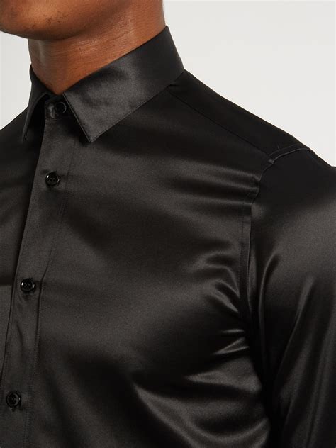 ysl black shirt men|YSL formal shirts.